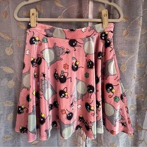 Her Universe Spirited Away Studio Ghibli Soot Sprite Velvet Skater Skirt